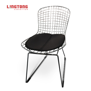 Silla de comedor de alambre de metal de ocio de pierna de acero sólido de lujo para cafetería - Product Image 2
