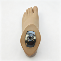 Prothèse de jambe en polyuréthane durable de 22-28 cm avec pied Sach à noyau en plastique et adaptateur de pied