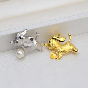 Pendentif broche en argent S925, accessoire pour chien DIY, porte-perles vide 8-10 mm, épingles semi-finies à double usage - Product Image 1