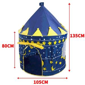 Carpa de Juego Infantil con Diseño de Estrellas y Luna, 105 cm x 80 cm x 135 cm, Casa de Juegos Interior y Exterior para Niños de 2 a 4 Años, Unisex - Product Image 1