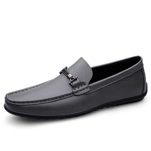Mocasines de Cuero Genuino Blanco, Sin Cordones, Punta Redonda, Transpirables, Suela de Goma, Entresuela de EVA, Para Todas las Temporadas, Zapatos para Hombre - Product Image 3