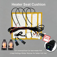 Système de chauffage de siège de voiture 12V avec double commande et mémoire, 3 niveaux de chaleur, kit de coussin chauffant pour 2 sièges de véhicule, amélioration