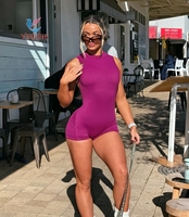 Combinaison moulante une pièce en Spandex pour femme, dos nu, pour le sport, le yoga et l'entraînement