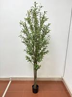 Décoration d'arbre vert artificiel pour la maison, plantes en pot artificielles pour le salon, ornements élégants pour la table à manger