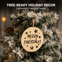 Décoration de Noël créative pour arbre de Noël Ensemble d'ornements en bois Flocon de neige Décoration de Noël pour Noël Cadeaux de famille