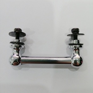 Poignée de meuble en acier inoxydable chromé avec embouts, diamètre de la capuchonnette 12 mm, filetage métrique, finition standard classe 8.8, usage industriel - Product Image 5