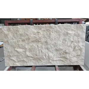 Cheap Natural Splitted Beige Limestone Wall Tiles Cream White Limestone