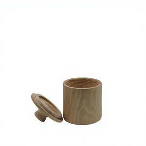 Recipientes de Madera Hechos a Mano para Especias con Tapas Abatibles, Diseño Clásico, Herméticos, Aptos para Calentar y Lavables en Lavavajillas, Almacenamiento Flexible de Alimentos - Product Image 3