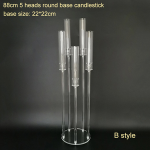 เชิงเทียนอะคริลิค5หัว,ที่ใส่เทียนเชิงเทียนสำหรับตกแต่งบ้านโต๊ะงานแต่งงานดอกไม้ยืนเชิงเทียน - Product Image 3