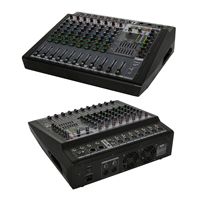 Console de mixage audio amplifiée professionnelle avec effets DSP, Bluetooth, USB, MP3 pour scène, mariage, DJ, système sonore