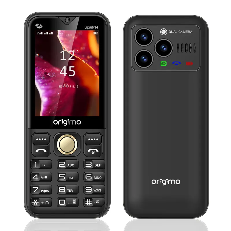 Ponsel GSM 2.8 inci, tiga kartu SIM siaga keypad biasa fitur ponsel bar 2G