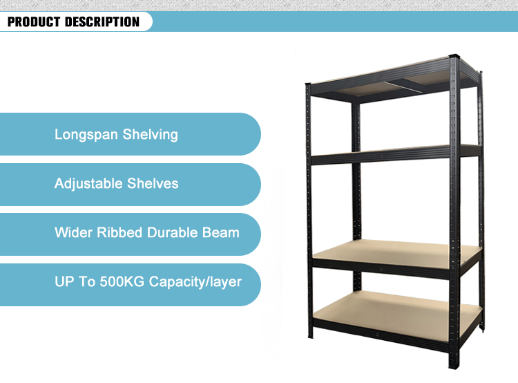 Light Duty Laboratory Storage Racks Galvanized 5 Tier Boltless Shelving Unit MDF