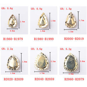 Nail Art Strass 3D Nail Charms Crystal Decorations Big AB Irdescent Jewels Gold Chrome Metal Alloy Hearts Charm Kit fo - Product Image 4