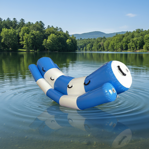 Balançoire aquatique gonflable double |   Jeu <span class=keywords><strong>de</strong></span> flotteur géant en PVC pour piscines et lacs - Product Image 6