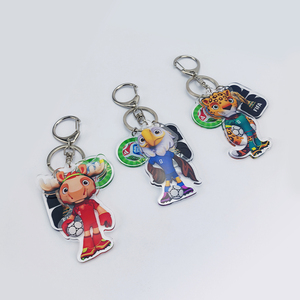 Sỉ nhà máy 2026 móc khóa linh vật World Cup, móc khóa acrylic độ xuyên sáng cao, mặt dây treo túi, phụ kiện nhựa nhỏ - Product Image 4