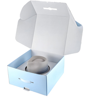 Boîte à chapeau fascinateur en papier rigide rayé multicouche empilable avec logo personnalisé