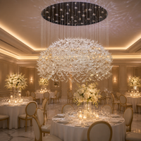 Nouvelle Lumière Suspendue Moderne et Tendance pour Hôtels, Décoration de Mariage, Papillons en Verre, Lustre LED