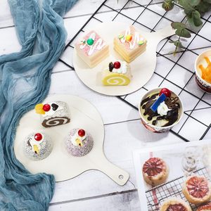 6 Piece Mini <strong>Unfinished</strong> <strong>Wooden</strong> Cutting <strong>Board</strong> Craft Handle Rustic <strong>Cheese</strong> Charcuterie Serving <strong>Board</strong> Disposable Dishwasher Safe - Product Image 5