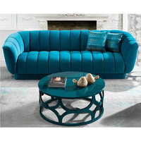 Meubles de maison canapés bleu luxe Chesterfield canapé salon le canapé Turquoise