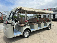 Elegante autobús turístico eléctrico para Resorts, paseo suave con batería de larga duración