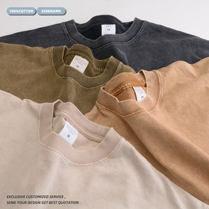 เสื้อยืดแขนสั้นไซส์ใหญ่ผู้ชายสไตล์วินเทจ ย้อมสีแบบพิเศษ เสื้อยืดวินเทจย้อมสีแบบแว็กซ์ เสื้อผ้าวินเทจ เสื้อยืดเนื้อหนา - Product Image 2