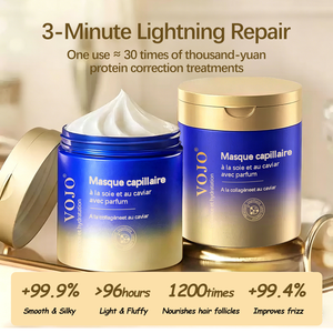 VOJO <span class=keywords><strong>Maschera</strong></span> Professionale per <span class=keywords><strong>Capelli</strong></span> al Caviale 500ml, Riparazione Proteica per <span class=keywords><strong>Capelli</strong></span> Danneggiati e Colorati, Effetto Liscio e Setoso per Marchi di Bellezza - Product Image 4