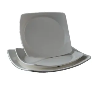 A5 calidad de melamina de platos casa moderna placa cuadrada 9 "placas de plástico boda placas cargador