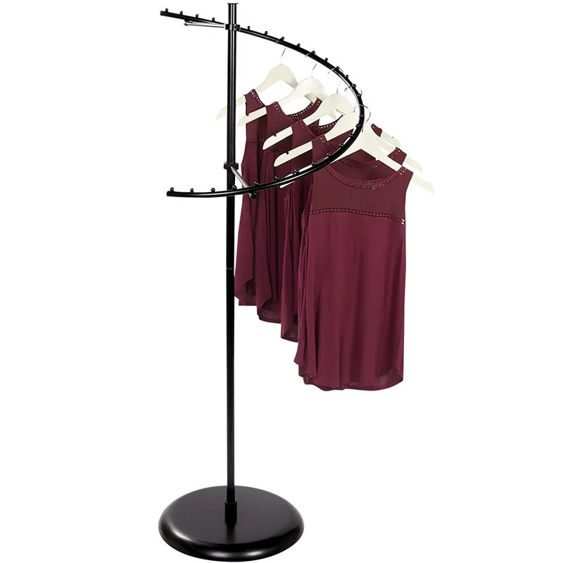 Спиральная металлическая стойка для одежды