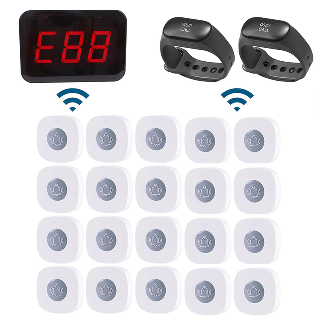 Wireless Calling System Hospital Patient Call Nurse Restaurant Table Buzzer Paging System for Bar Coffee Shop Cafe