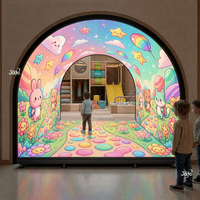 Jode 7x4m LED-Tunnelbildschirm & LED-Bodenfliesenbildschirm Maßgefertigte Indoor Immersive P1.86 GOB Flexible Panels Kreative Torbogen-Dekoration