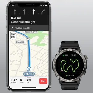 Đồng hồ thông minh HK08 màn hình AMOLED 1.43 inch, la bàn, thể thao ngoài trời, gọi BT, <span class=keywords><strong>GPS</strong></span>, dành cho nam, năm <span class=keywords><strong>2025</strong></span> - Product Image 3
