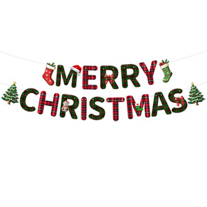 DAMAI New Arrival Custom Printed Hanging Paper Flags Garland Fireplace Wall Background Photo Props Merry Christmas Party <b>Banner</b> - Product Image 6