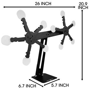 Cible <span class=keywords><strong>de</strong></span> tir magnétique à trois têtes sur roue géante, personnalisée en usine, rotation à 360°, équipement d'entraînement réactif pour lance-pierre, cible extérieure - Product Image 5