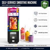 Machine à smoothies à écran tactile intelligente, commerciale, avec désinfection à la vapeur autonettoyante, OEM ODM, logo personnalisé