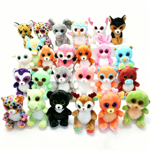 stock Rainbow multi color plush collection Cute kid gift stuffed animal set Fluffy colorful <b>big</b> eye plush - Product Image 2