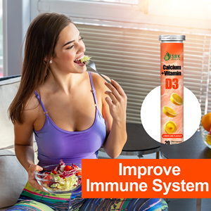 Tabletas Efervescentes de Calcio y Vitamina D3 con Sabor a Limón y Lima, Tabletas de Suplemento Efervescente de Calcio y Vitamina D3 con Delicioso Sabor - Product Image 6