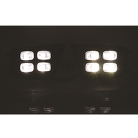 Gobison LED blanc et ambre feu antibrouillard DRL avec signal jaune feu de circulation diurne pour TOYOTA Tacoma 2011-2015 feu antibrouillard