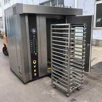 Four rotatif industriel automatique électrique pour la cuisson de 64 plateaux de pain, de biscuits et de tartes aux œufs