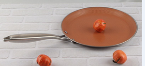 Poêle à pizza en céramique en acier inoxydable triple épaisseur écologique tendance en gros, poêle à frire de cuisine, poêles à steak, sartenes - Product Image 2