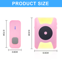 Daytech CC21 sonnettes de porte sans fil éblouissantes pour personnes âgées/sourdes malauditives, Vibration Flash son sonnette à batterie