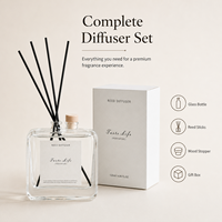 Ensemble diffuseur de parfum sur mesure en gros avec flacons en verre et coffret cadeau pour l'image de marque de parfums d'intérieur et les cadeaux d'entreprise