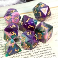 Pour Udixi Logo personnalisable RPG donjons et Dragons dés acryliques polyédriques 4 couleurs dés polyédriques en plastique mélangés