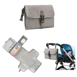 便携式木乃伊更换垫可折叠婴儿更换垫携带手柄尿布更换垫