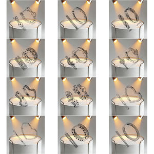 Silver Plating Stud Earrings with Zircon <strong>Stars</strong> and Moon Flower Heart Shape <strong>Pendant</strong> for Women Engagement Wedding DIY Jewelry - Product Image 5