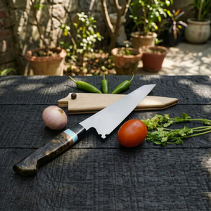 Couteau de Chef Professionnel 2026 LEGACY BLADES Fait Main en Acier à Haute Teneur en Carbone, Manche en Résine, Finition Poli Miroir, Compatible Lave-Vaisselle - Product Image 1