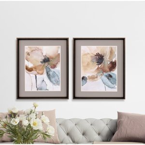Personalizado América del Norte acuarela <span class=keywords><strong>pintura</strong></span> Floral botánico de amapola-2 pieza foto marco impresión en papel de la pared de arte - Product Image 2