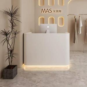 Mostrador de Recepción Moderno para Tienda, Fabricado en Fábrica, con Logotipo Personalizado, Diseño Simple para Barbería y Salón de Belleza - Product Image 6