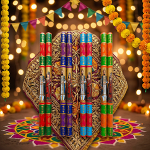 JR MS INDUSTRIES Equipo de Baile de Madera Raja Rani Navratri - Obstáculos de Agilidad Portátiles para Entrenamiento de Baile Tradicional de Bodas - Product Image 3