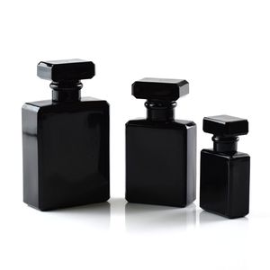 Elegante Flacone Spray Opaco Nero da 30 <span class=keywords><strong>ml</strong></span>, 50 <span class=keywords><strong>ml</strong></span>, <span class=keywords><strong>100</strong></span> <span class=keywords><strong>ml</strong></span>, Bottiglia Quadrata Nera per Profumo - Product Image 5