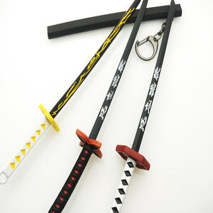 Haute qualité en gros japonais <span class=keywords><strong>Anime</strong></span> porte-clés Kimetsu No Yaiba métal arme épée pendentif porte-clés démon tueur porte-clés - Product Image 5